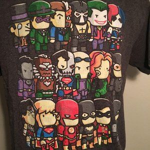 Scribblenauts Shirt DC Universe Mashup Grey, M